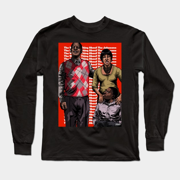 The Strange Thing About The Johnsons "Family Values" portrait (digital) Long Sleeve T-Shirt by StagArtStudios